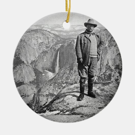 Teddy Roosevelt-Gletscher-Punktyosemite-Tal CA Keramikornament (Vorne)