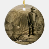Teddy Roosevelt-Gletscher-Punktyosemite-Tal CA Keramikornament (Hinten)