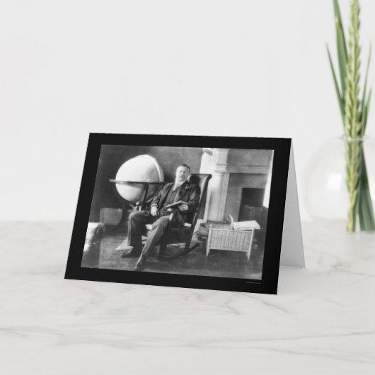 Teddy Roosevelt in Repose 1908 Karte (Vorderseite)