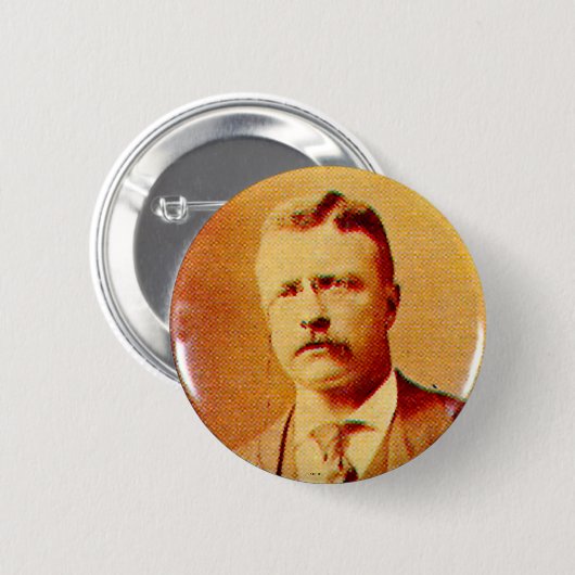 Teddy Roosevelt - Knopf Button (Vorne & Hinten)
