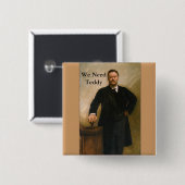 Teddy Roosevelt-Knopf Button (Vorne & Hinten)