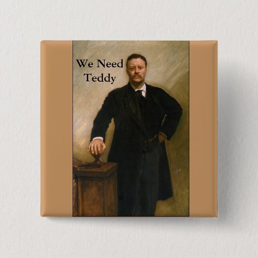 Teddy Roosevelt-Knopf Button (Vorderseite)