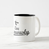 Teddy Roosevelt Live Strenge Zweifarbige Tasse (VorderseiteRechts)