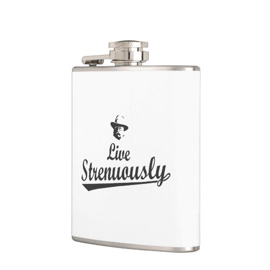 Teddy Roosevelt Live Strenuous Flachmann (Links)