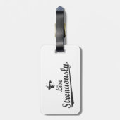 Teddy Roosevelt Live Strenuous Gepäckanhänger (Rückseite vertikal)