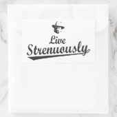 Teddy Roosevelt Live Strenuous Rechteckiger Aufkleber (Tasche)