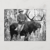 Teddy Roosevelt Reiten auf dem Weg zum Elch Postkarte (Vorderseite)