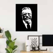 Teddy Roosevelt — Schwarz und Weiß Poster (Heimbüro)