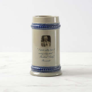 Teddy Roosevelt Stein Bierglas