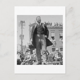 Teddy Roosevelt Stereoview-Karte 1905 Vintage Postkarte