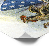 Teddy Roosevelt & Uncle Sam im Patriotischen Auto Poster (Ecke)