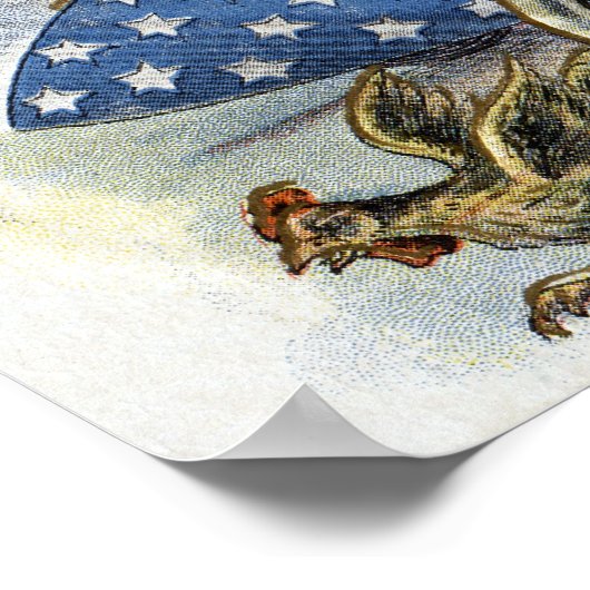 Teddy Roosevelt & Uncle Sam im Patriotischen Auto Poster (Ecke)