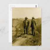 Teddy Roosevelt und John Muir am Glacier Point Postkarte (Vorne/Hinten)