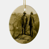 Teddy Roosevelt und John Muir am Gletscher-Punkt Keramik Ornament (Rechts)