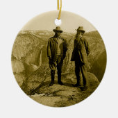 Teddy Roosevelt und John Muir am Gletscher-Punkt Keramik Ornament (Vorne)