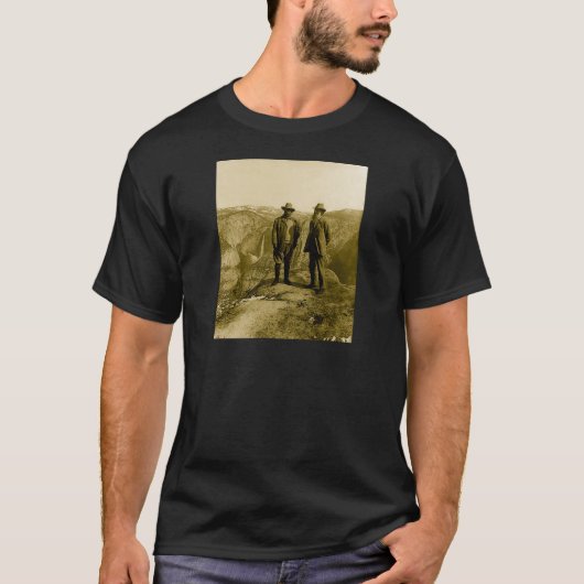 Teddy Roosevelt und John Muir am Gletscher-Punkt T-Shirt (Vorderseite)