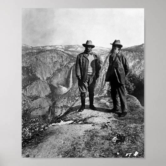 Teddy Roosevelt und John Muir - Glacier Point Poster (Vorne)