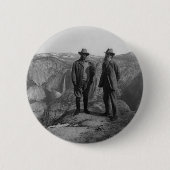 Teddy Roosevelt und John Muir in Yosemite Button (Vorderseite)