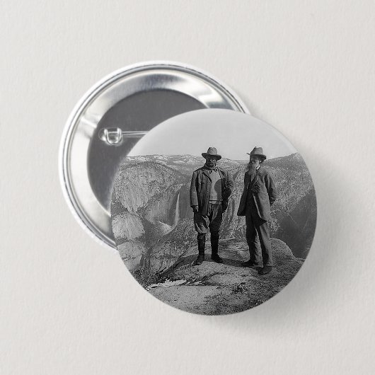 Teddy Roosevelt und John Muir in Yosemite Button (Vorne & Hinten)