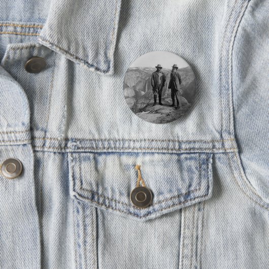 Teddy Roosevelt und John Muir in Yosemite Button (Beispiel)