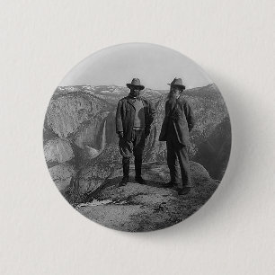 Teddy Roosevelt und John Muir in Yosemite Button