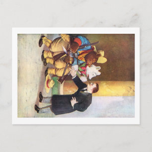 Teddy Roosevelt und Roosevelt Bärenjungen Postkarte