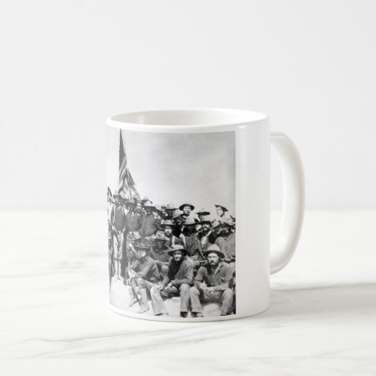 Teddy Roosevelt und Rough Riders Kaffeetasse (VorderseiteRechts)