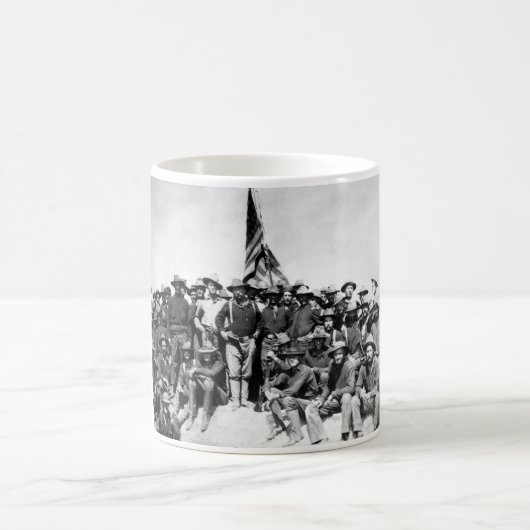 Teddy Roosevelt und Rough Riders Kaffeetasse (Mittel)