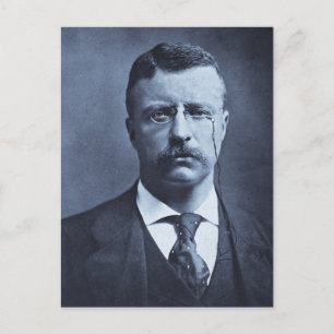 Teddy Roosevelt Vintage Glas Magisches Laternenbil Postkarte