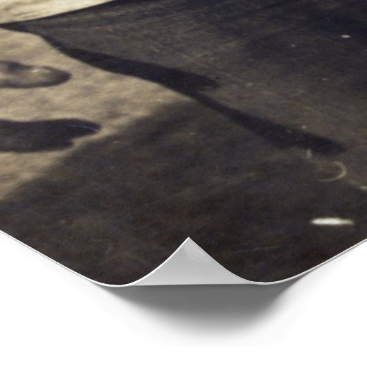 Teddy Roosevelt Wolf Hunting, 1905 Poster (Ecke)