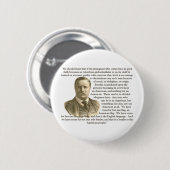Teddy Roosevelt-Zitat Button (Vorne & Hinten)