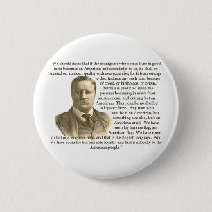 Teddy Roosevelt-Zitat Button