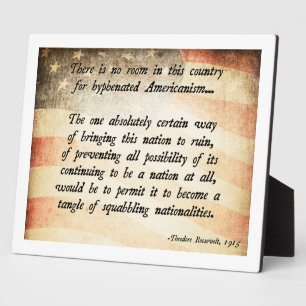Teddy Roosevelt Zitat Fotoplatte