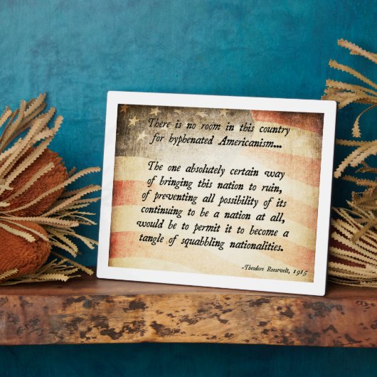 Teddy Roosevelt Zitat Fotoplatte (Seite)