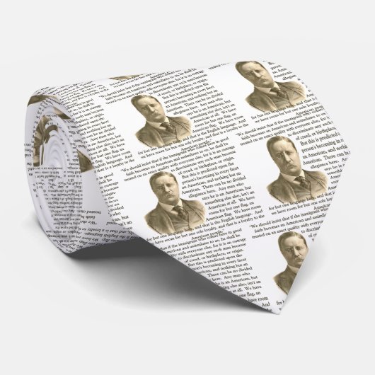 Teddy Roosevelt-Zitat Krawatte (Gerollt)