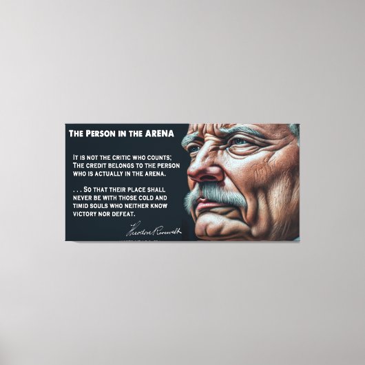 Teddy Roosevelts Person in der ARENA-Rede 1910 Leinwanddruck (Vorderseite)
