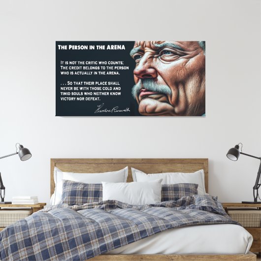 Teddy Roosevelts Person in der ARENA-Rede 1910 Leinwanddruck (Insitu (Schlafzimmer))