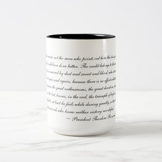 Teddy- RooseveltTasse Zweifarbige Tasse (Mittel)
