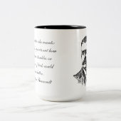 Teddy- Rooseveltzitat-Tasse Zweifarbige Tasse (Mittel)