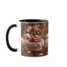 Teddy-Rosen-Korb Romantischer Valentinstag Morgen