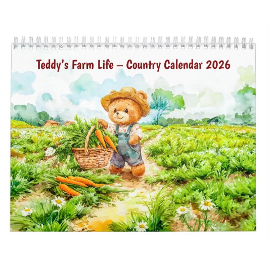 Teddy’s Farm Leben – Country Kalender 2026 (Titelbild)