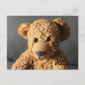 Teddy sagt Hallo Postkarte (Vorderseite)