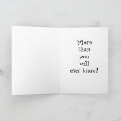 TEDDY SAGT UNS MEHR, ALS SIE JE WISSEN WERDEN KARTE (Innenseite)