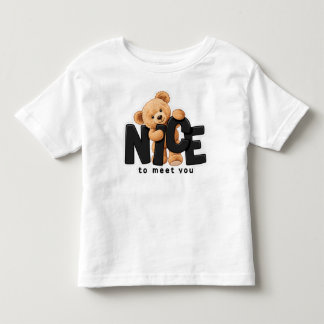 Teddy „Schön dich kennenzulernen“-Shirt Kleinkind T-shirt