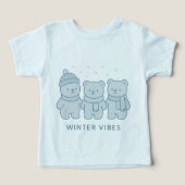 Teddy Team Winter Vibes Kids Tee (Design Vorderseite)