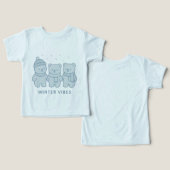 Teddy Team Winter Vibes Kids Tee (Design Vorderseite & Rückseite)