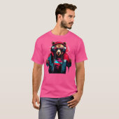 Teddy Techno Bear Music T-Shirt (Vorne ganz)
