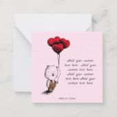 Teddy-Teddy-Valentinstag hinzufügen Mitteilungskarte (Vorderseite)