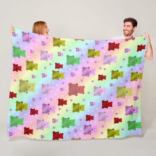 Teddy, Teddybär, Pastellblende, Kind + Muster, Bab Fleecedecke (Beispiel)