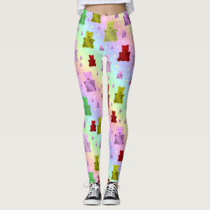 Teddy, Teddybär, Pastellblende, Kind + Muster, Bab Leggings